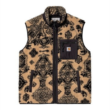 Carhartt WIP Fleece Vest Prentis Dusty H Brown/Soot/Black